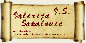 Valerija Šopalović vizit kartica
